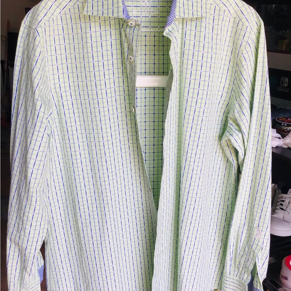 Bugatchi Checkered Button-Down Shirt - image 3